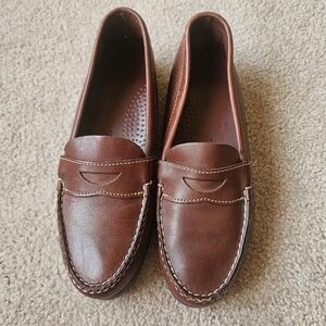 Dexter Vintage Womens Leather Penny Loafer, Brown USA Made, 8.5 Old Money